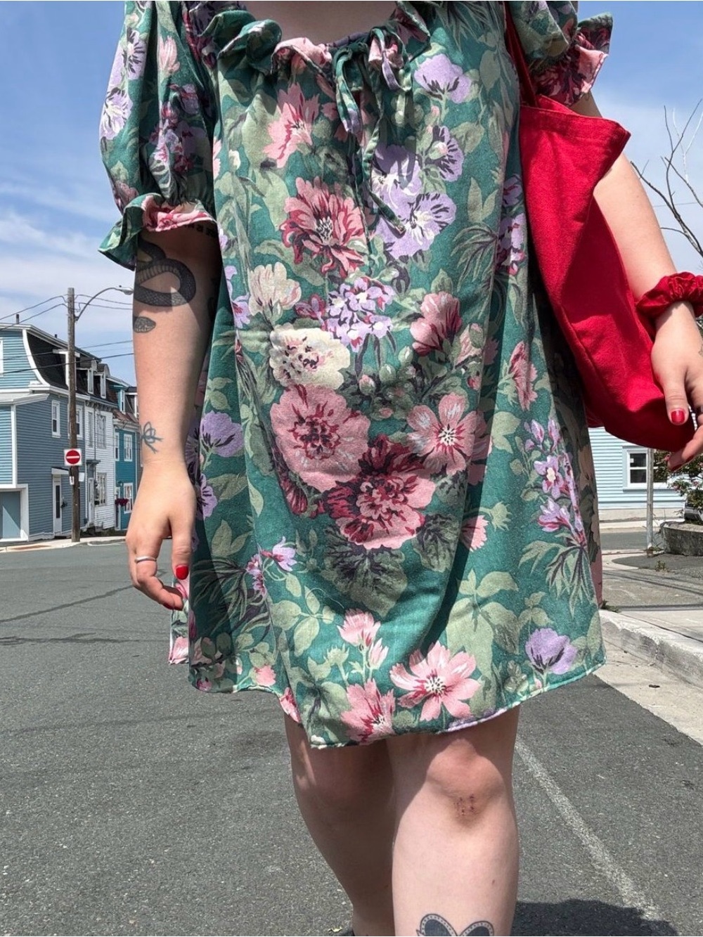 Floral Ruffle Mini Dress - Picture 5 of 5